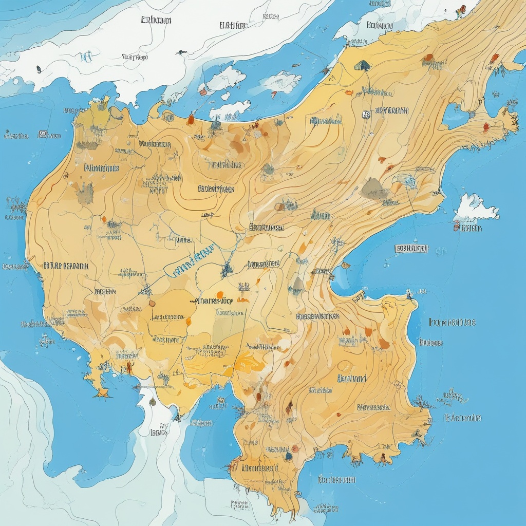 A weather map showing weather conditions